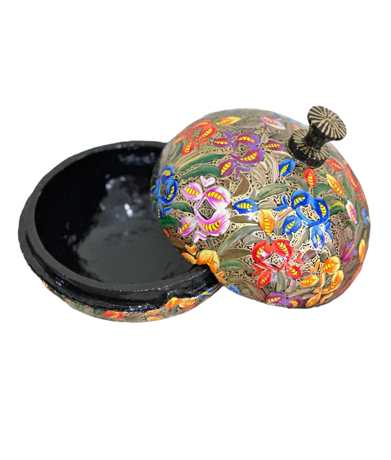 Paper mache box,kashmiri paper mache,paper mache box with lid,hand painted powder box,handmade paper mache box,kashmir paper mache,2 box set